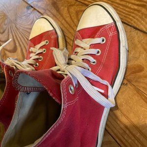 red converse all star shoe high top size 10 ten